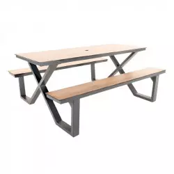 Ensemble repas extérieur en HPL