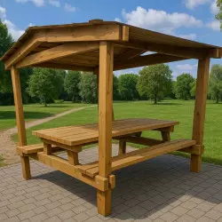 Table pique nique avec toit