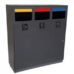 Corbeille tri sélectif 3 compartiments