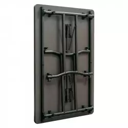 Table avec piètement pliant et encastrable sous le plateau Table avec piètement pliant et encastrable sous le plateau