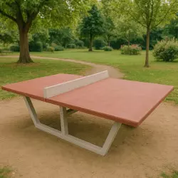 table de ping pong en béton et acier