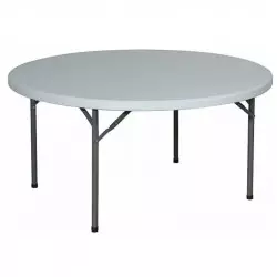 Table ronde pliante polypro