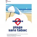 Affiche signalétique plage sans tabac