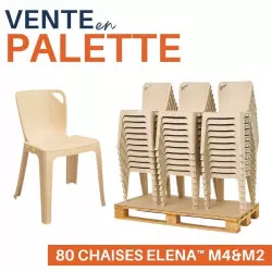 Chaise empilable pour collectivités - vente sur palette