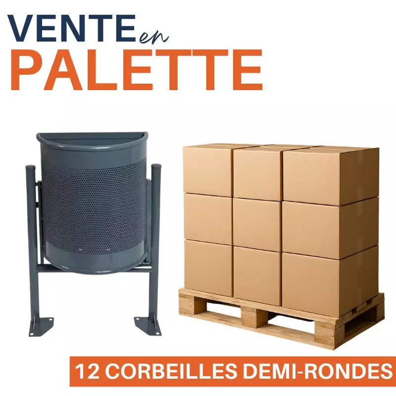 Poubelle de ville en demi-ronde - achat en gros Poubelle de ville en demi-ronde - achat en gros