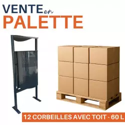Poubelle de propreté métal Vente en gros achat a la palette