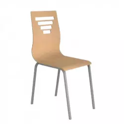 Chaise empilable coque hêtre multiplis