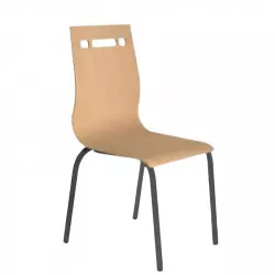 Chaise empilable coque en bois hêtre multiplis