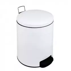 Poubelle pour sanitaire en acier poudré