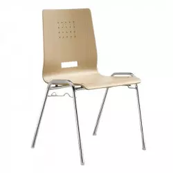 Chaise coque en bois hêtre empilable