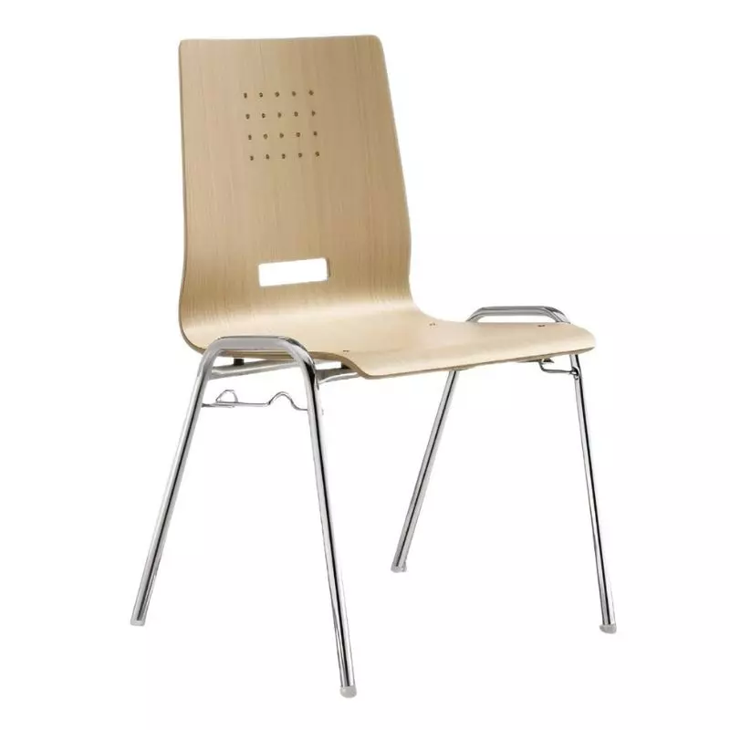Chaise coque en bois hêtre empilable Chaise coque en bois hêtre empilable