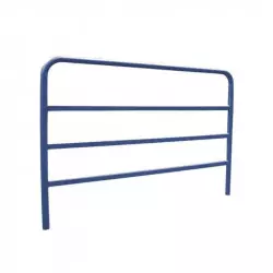 Barrière urbaine en acier bleu