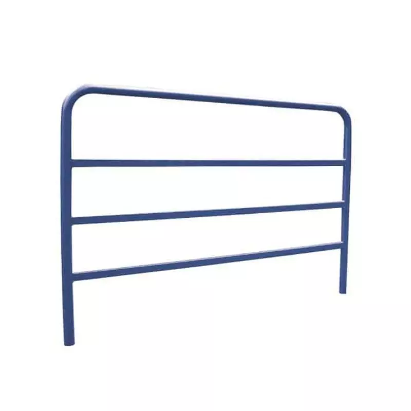 Barrière urbaine en acier bleu Barrière urbaine en acier bleu
