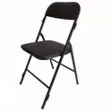 Chaise pliante en vinyle noir