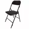 Chaise pliante en vinyle noir