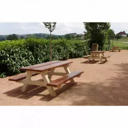 Table pour pique-nique collectivité en béton Table pour pique-nique collectivité en béton