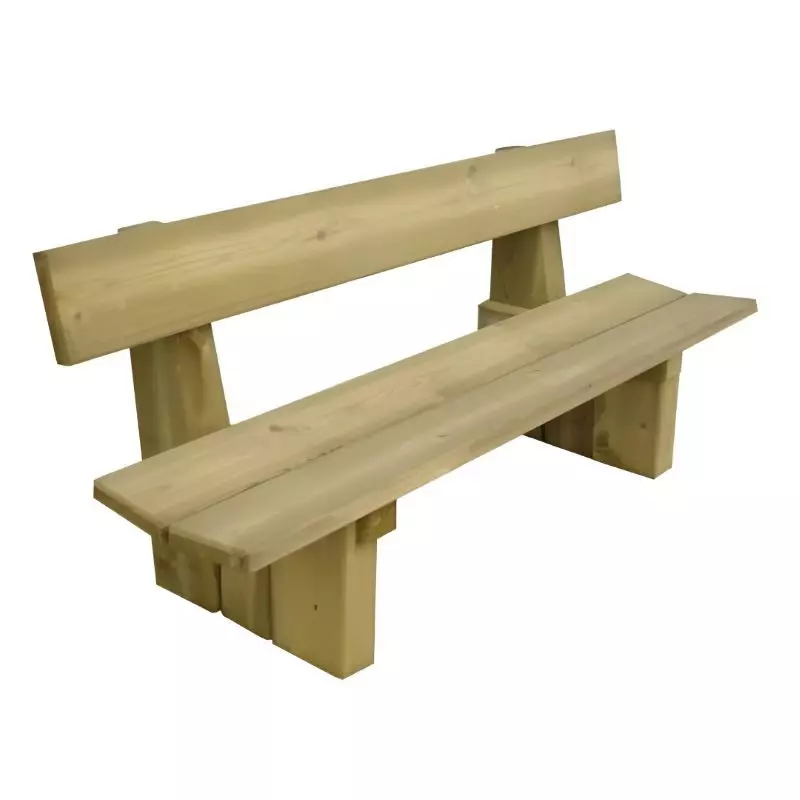Banc jardin public en bois de pin rouge Banc jardin public en bois de pin rouge