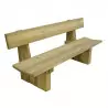 Banc jardin public en bois de pin rouge Banc jardin public en bois de pin rouge