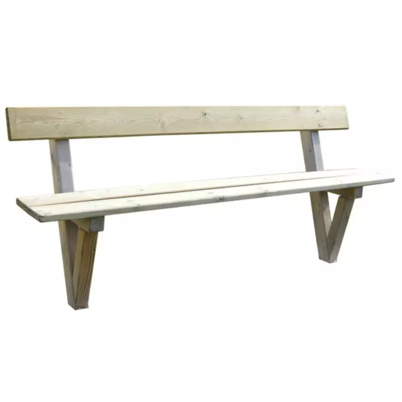 Banc jardin public en bois
