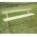 Banc collectivité en bois dans un parc