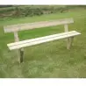Banc collectivité en bois dans un parc
