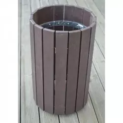 Poubelle publique en plastique recyclé