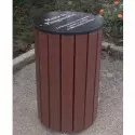 Poubelle en plastique recyclé avec couvercle