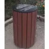 Poubelle en plastique recyclé avec couvercle