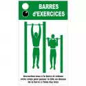 Panneau silhouette d'information pour module "Barres d'exercices"