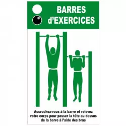 Panneau silhouette d'information pour module "Barres d'exercices" Panneau silhouette d'information pour module "Barres d'exercices"