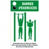 Panneau silhouette d'information pour module "Barres d'exercices"