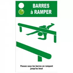 Panneau d'informations pour parcours sportif module "Barres à ramper" Panneau d'informations pour parcours sportif module "Barres à ramper"