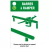 Panneau d'informations pour parcours sportif module "Barres à ramper"
