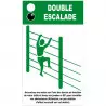 Panneau pour module parcours de santé "Double escalade"