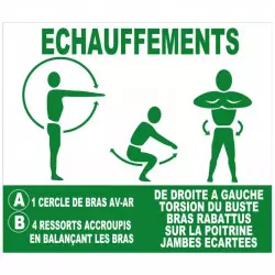 Panneau explicatif "Échauffement" Panneau explicatif "Échauffement"