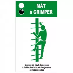 Panneau "Mât à grimper" pour module parcours sportif Panneau "Mât à grimper" pour module parcours sportif