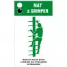 Panneau "Mât à grimper" pour module parcours sportif