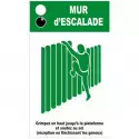 Panneau d'information pour parcours de santé module "Mur d'escalade"