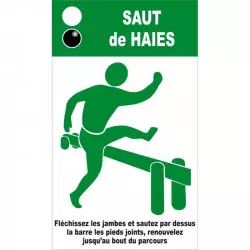 Panneau parcours sportif "Saut de haies" Panneau parcours sportif "Saut de haies"