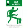 Panneau parcours sportif "Saut de haies"