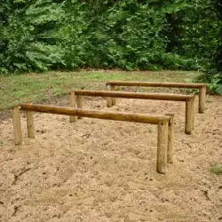 Module en bois "Saut de haies" pour parcours sportif extérieur