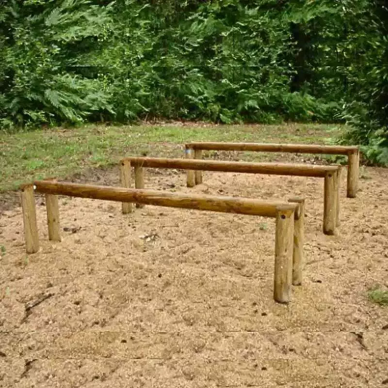 Module en bois "Saut de haies" pour parcours sportif extérieur Module en bois "Saut de haies" pour parcours sportif extérieur