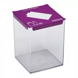 Collecteur de piles violet 2L