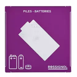 Dessus collecteur piles violet