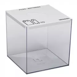 Collecteur de piles blanc de 7 litres