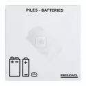 Vue dessus bac pour piles blanc 7 L