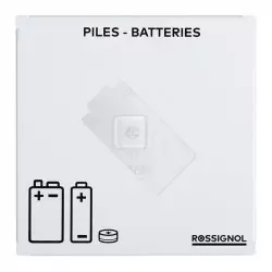 Vue dessus bac pour piles blanc 7 L