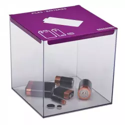 Contenant pour recyclage pile violet 7 L