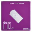 Dessus de collecteur de piles de 7 L violet