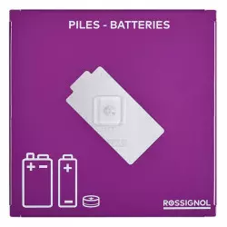 Dessus de collecteur de piles de 7 L violet